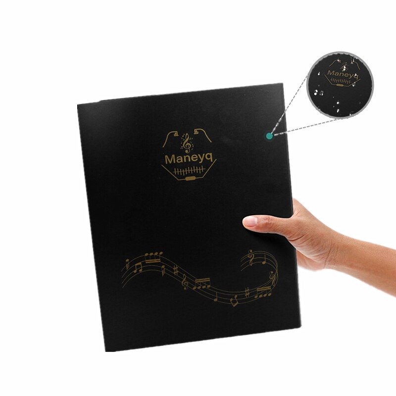 4 Pages Folding Music Score Coil Folder Practice Piano Paper A4 Sheet File Storage Book