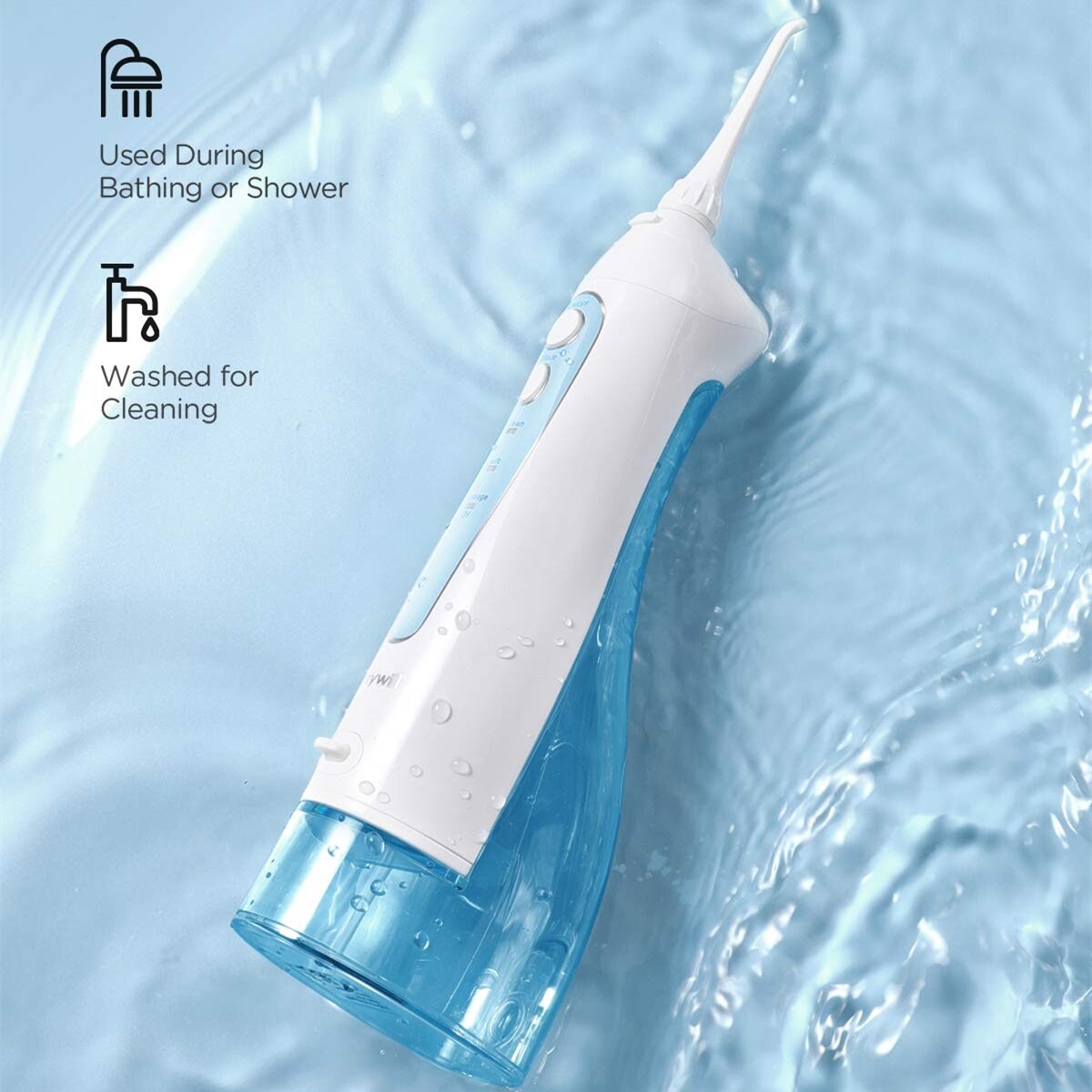 Fairywill Teeth Cleaner 300ML Rechargeable Water Flossers Portable Dental 3 Modes Water Tank Waterproof Oral Irrigator for Teeth
