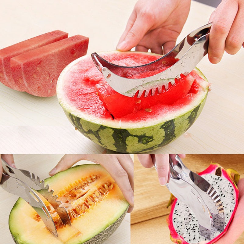 Wassermelone Artefakt Schneidemesser Edelstahl Messer Corer Obst und Gemüse Werkzeuge Wassermelone Clip Küchenzubehör