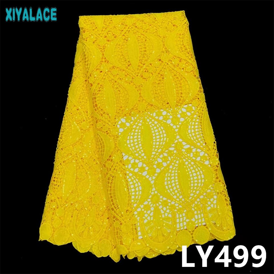 Arrivals Milk Silk Lace Fabric Pure White African Tissue Cord Laces Fabrics for Woman Sewing Nigerian Lace Fabric LY499