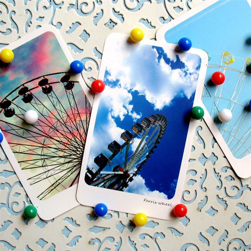 600pz perni di spinta multicolori puntine per mappe a testa tonda per mappe calendario lavagna tessuto creazione di spille da cucito fai-da-te (dieci colori)