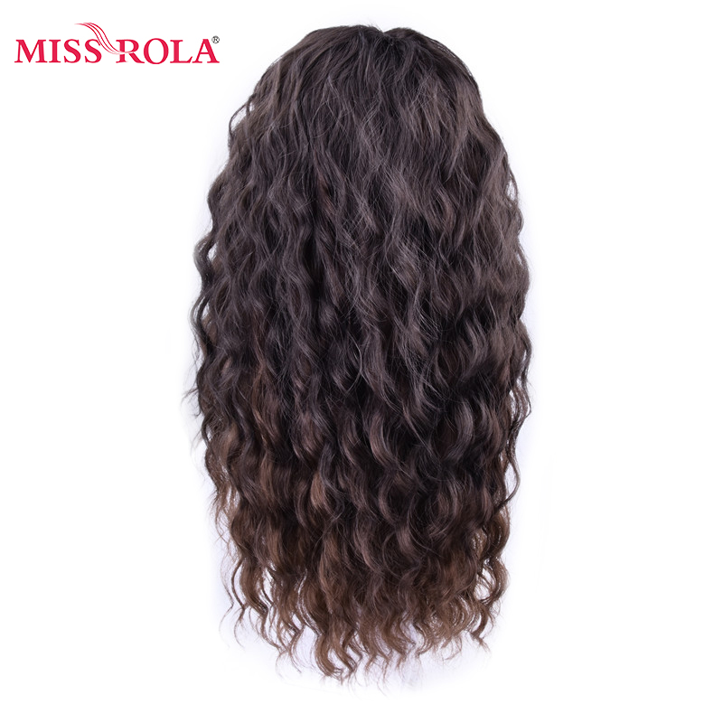 Miss rola 2#  langt bølget hår vævning 6 bundt giver en masse kanekalon syntetiske hår extensions varmebestandigt fiber 16-20 tommer