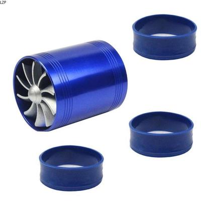 Single and Double Turbine Turbo Charger Gas Fuel Saver Fan Car Supercharger F1-Z Accessories