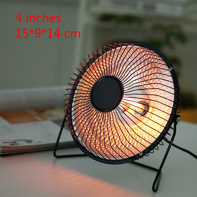 220V 200W Tragbare Büro Heizung Mini Elektrische Heizung Elektrische Hause Heizung Fan Handliche Luft Wärmer Stillen Hause Büro handliche Heizung: 4 Zoll Schwarz / EU