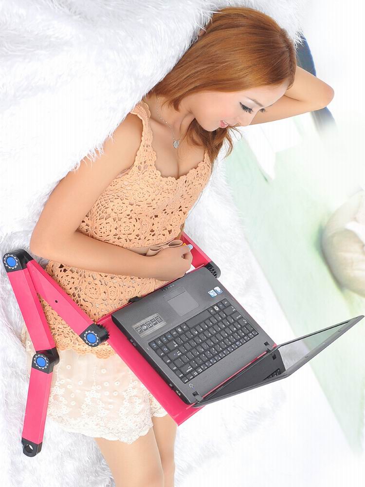 Adjustable Aluminum Laptop Desk Folding Table