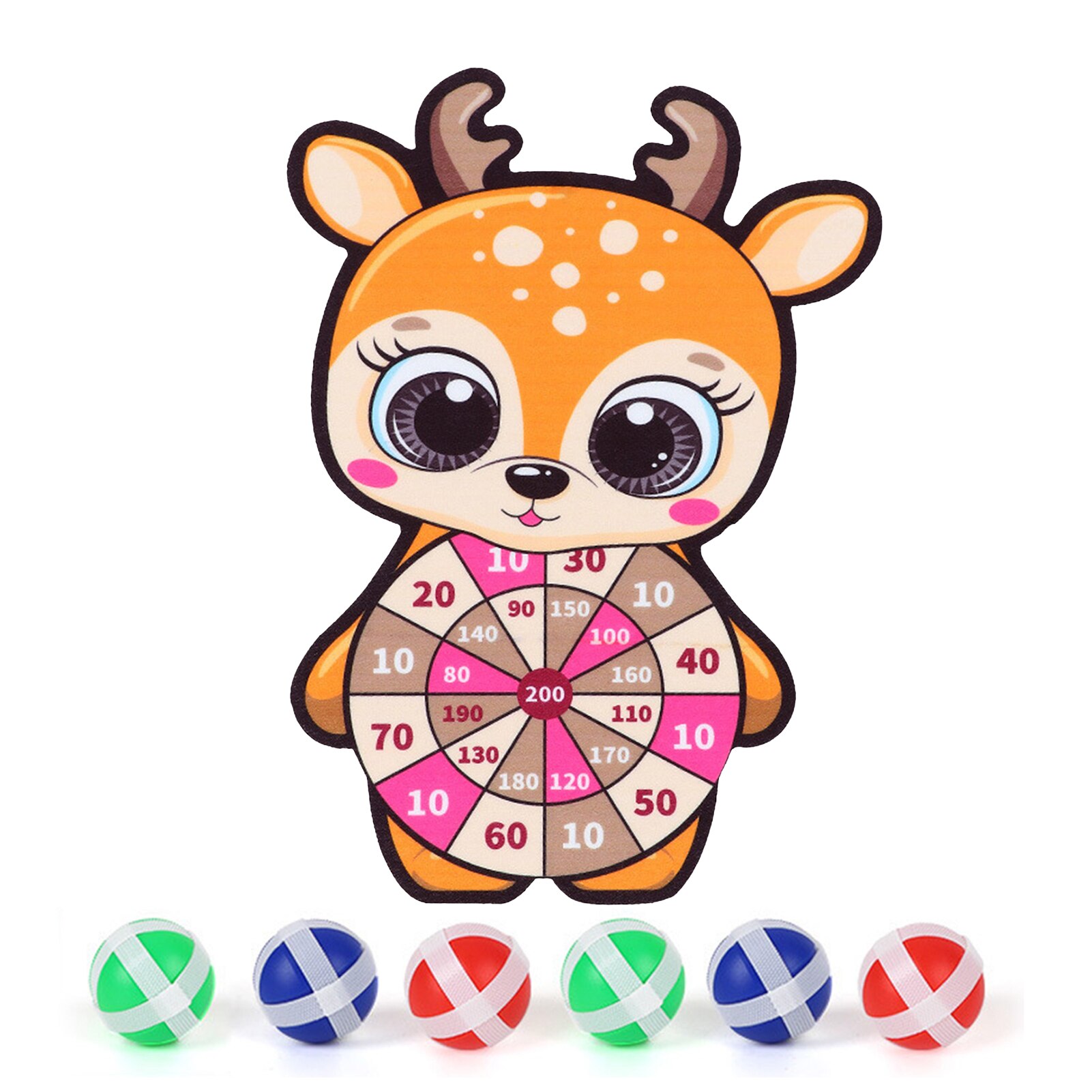 Kids Safe Dart Game Dart Board Game Set With 6 Sticky Balls Flechette Arco Recurvo Indoor Outdoor Entertainment Game: A