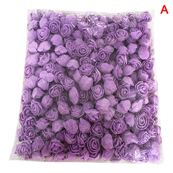 500 pièces/paquet fait à la main Rose fleur Simulation mousse PE décoratif fleur tête guirlande accessoires NOV99: I