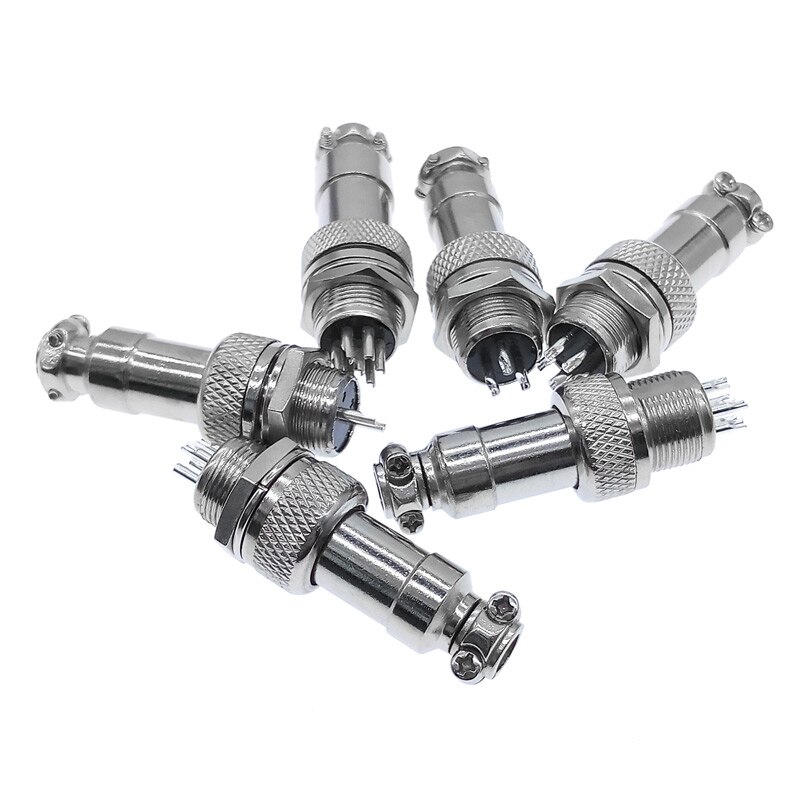 GX12 Panel Circular Aviation Connector Plug Socket 2pin 3Pin 4Pin 5Pin 6Pin 7Pin 5A 125V M12 Connectors