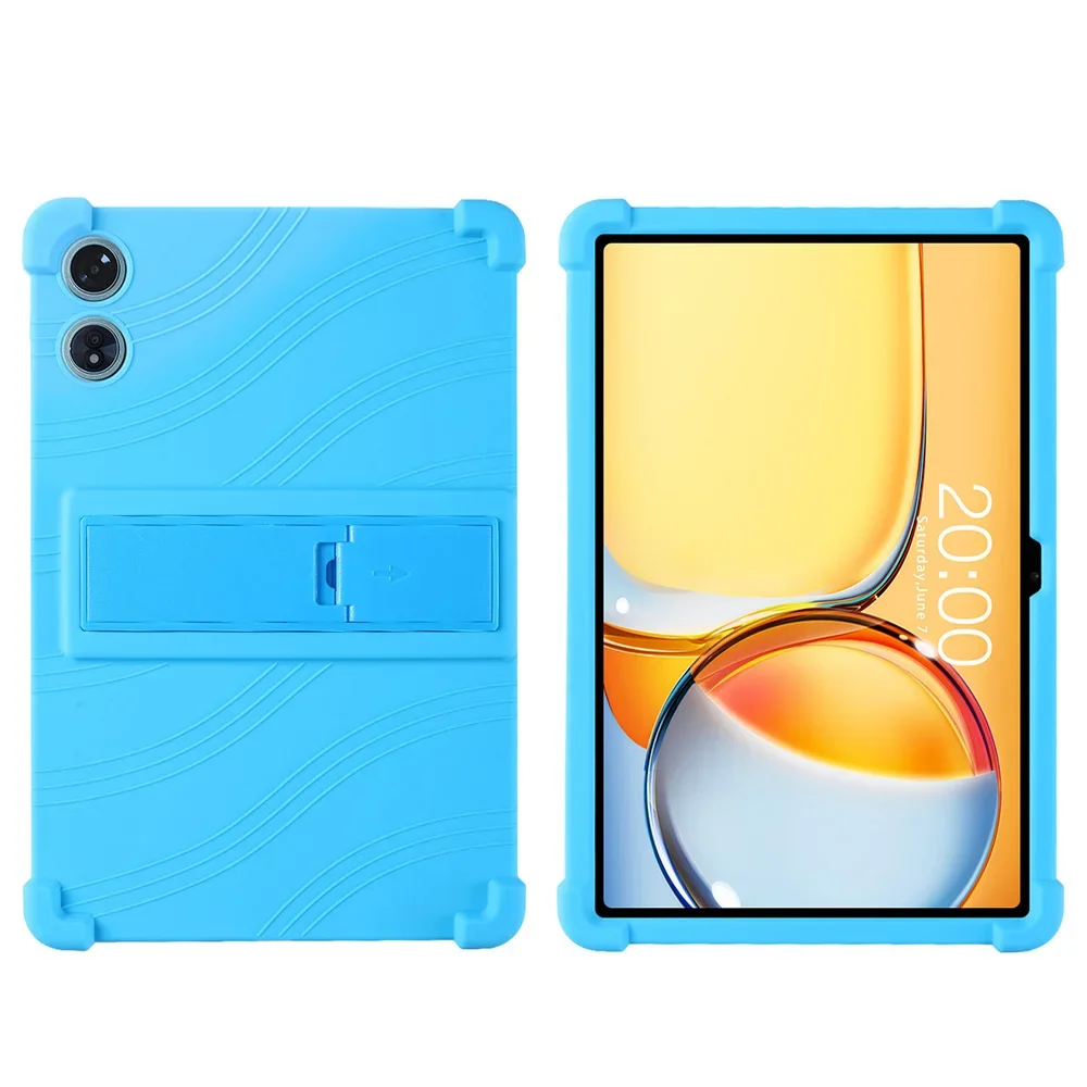 Til teclast  p50 ai tablet 11 " android 15 etui stødsikkert cover blødt silikone stativ beskyttende skal: Himmelblå