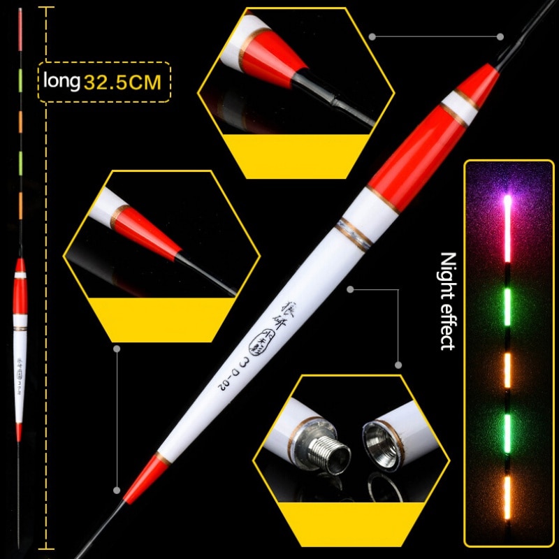 2020 galleggiante da pesca a portato galleggiante elettrico attrezzatura da pesca leggera boe luminose per pesci con attrezzo da pesca a batteria