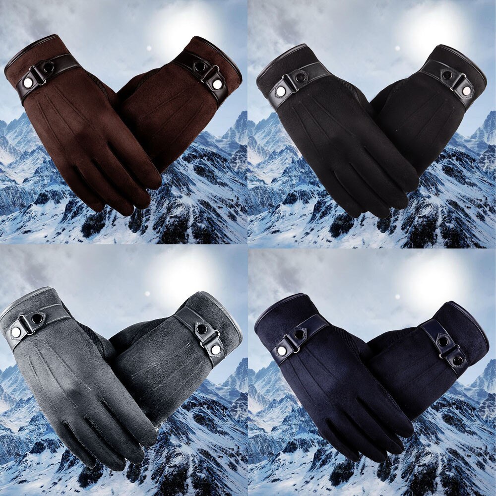 Material Winter Gloves Waterproof Windproof Cotton Gloves Anti Slip Men Motorcycle Ski Snow Unisex Gloves YA