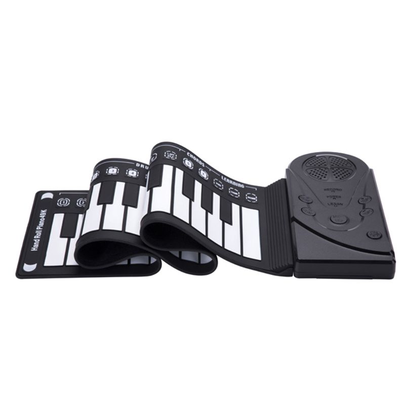 rollen-hoch Klaviatur Klavier, Tragbare 49 Tasten Elektronische Hand rollen Tastatur Pädagogisches Instrument für freundlicher freundlicher