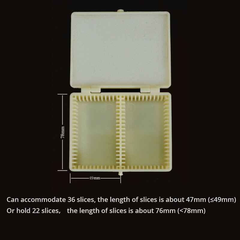 Universal Plastic Microscope Slide Box Microscopio Slides Slice Storage Case: 49x78mm