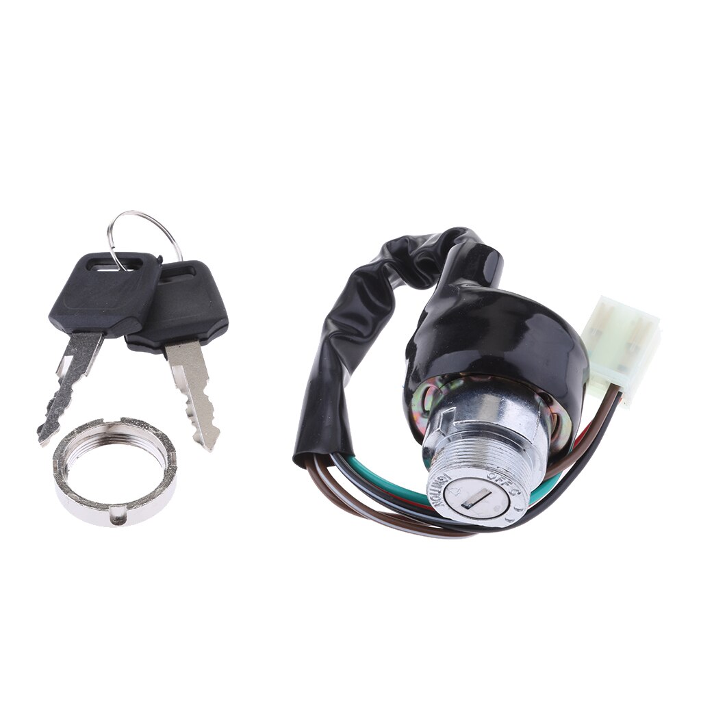 Interrupteur d'allumage universel à 6 fils | Pour moto, 3 positions 2 clés
