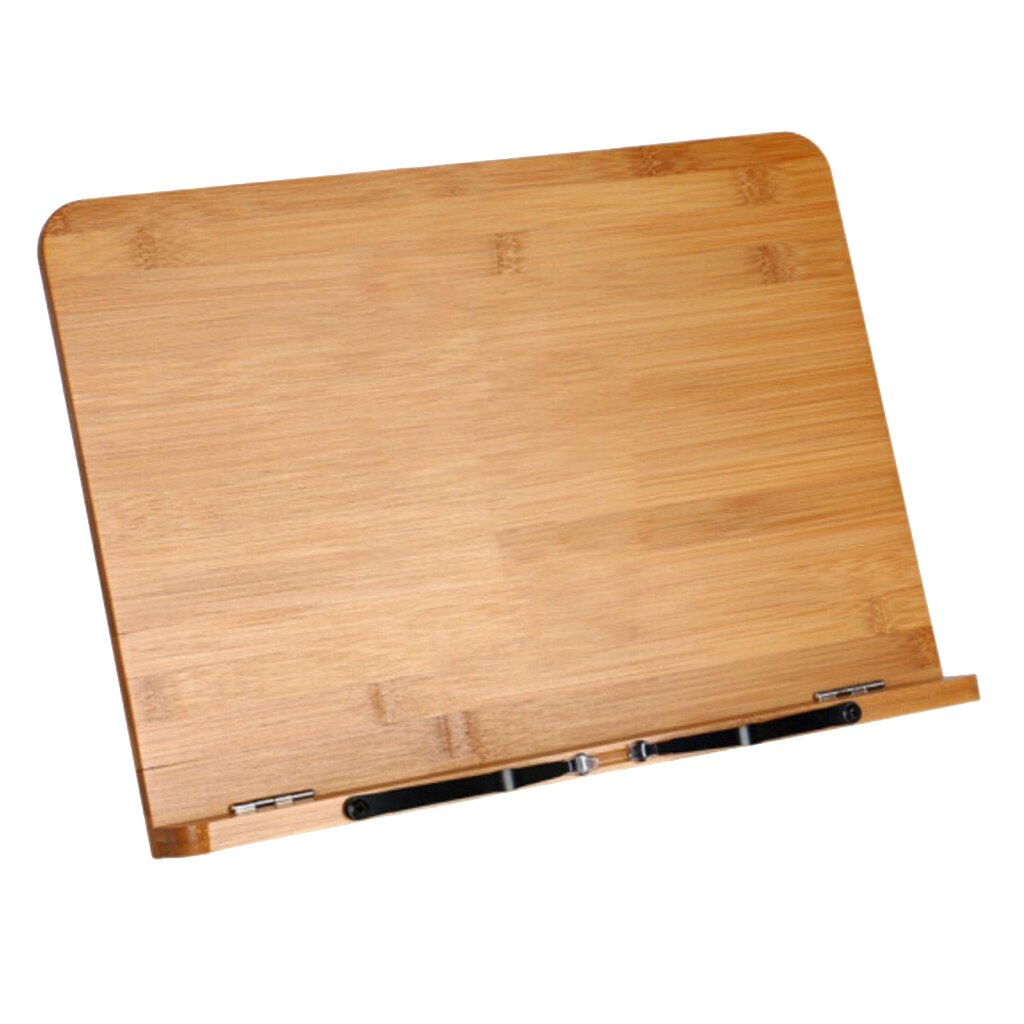Bamboo Book Tray Rack Adjustable Document Cookbook... – Grandado