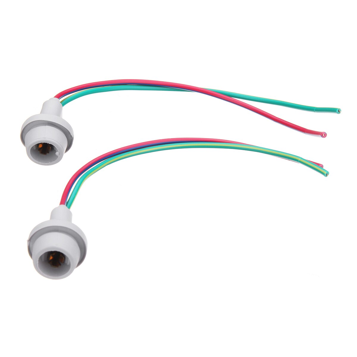 2x T10 W5W Bilhållare Bas Värmebeständigt Gummiuttag med Kabel Parkeringsljus Kontakt