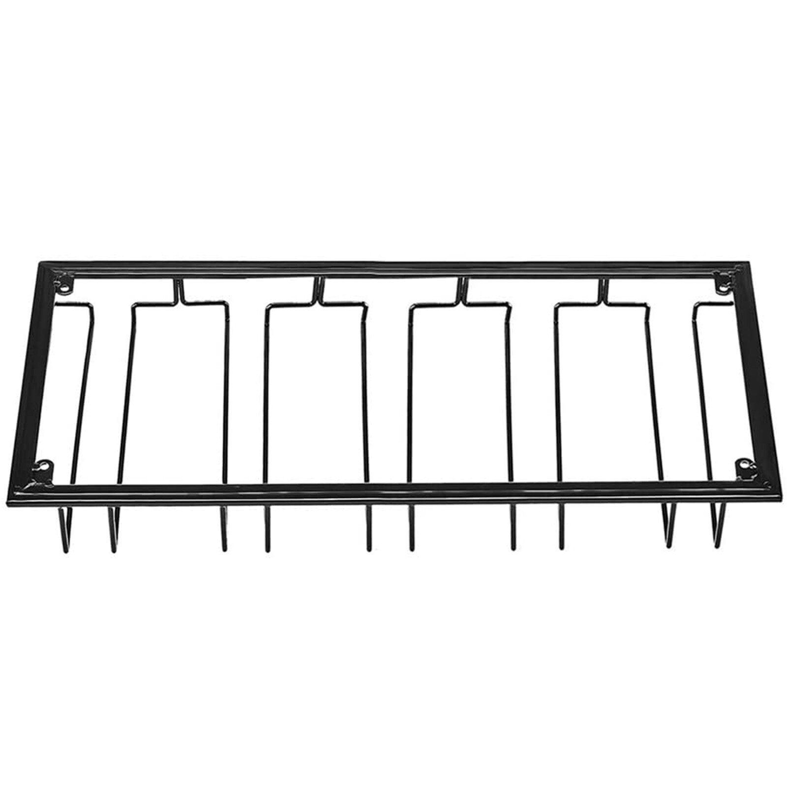 F# Wine Glasses Holder Bartender Stemware Hanging Rack Under Cabinet Stemware Organizer Glass Goblet Iron Rack