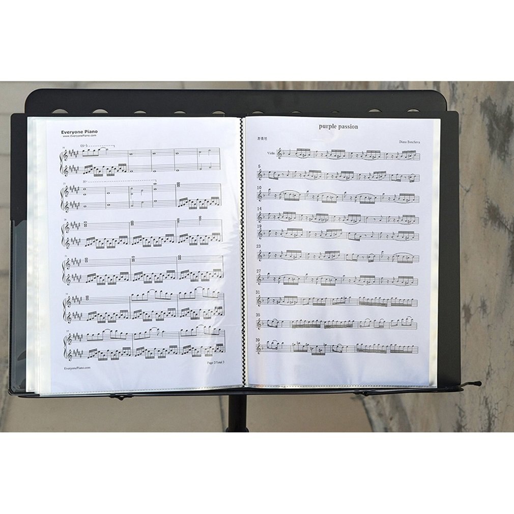 Carpetas de 80 hojas para libros de música A4, banda para partituras de Piano, carpeta tipo inserción coral, suministros de música, producto de almacenamiento de archivos a prueba de agua