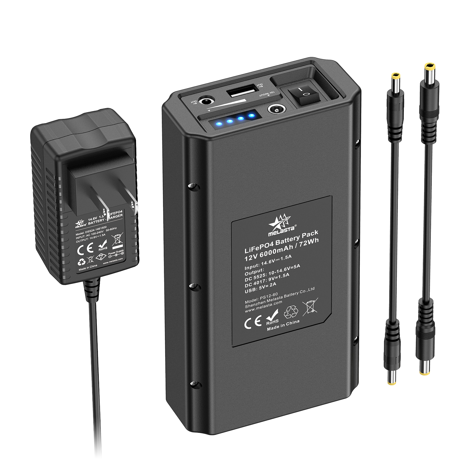 Melasta 12V 6000Mah Oplaadbare Batterij Lifepo4 Power Bank Voor Led Strip/Id Camera/Versterker/Modem/Dvr Zaklamp: GRIJS