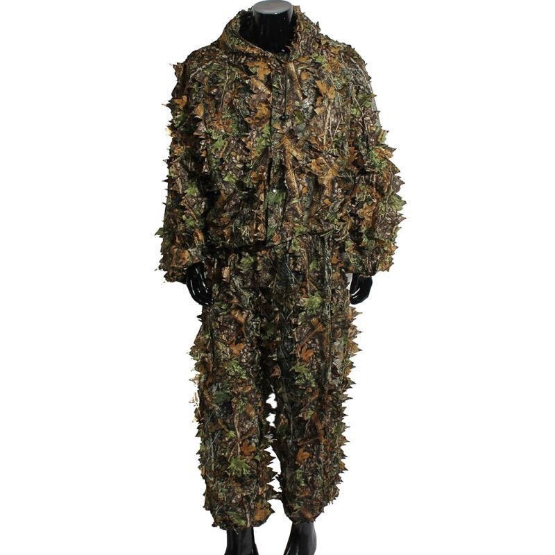 Jagd Anzug 3D Camo bionisch Blatt Tarnung Dschungel Wald Vogelbeobachtung Poncho Manteau Jagd Kleidung Langlebig