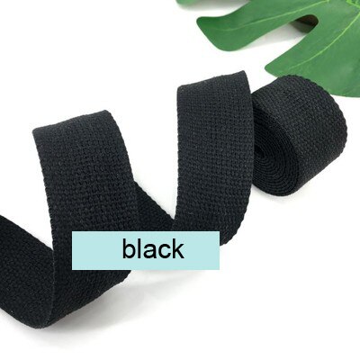 50mm( 2") Canvas Webbing 5meters Length Heavy Canvas Webbing Strap Belting Bag Strap Tape For DIY Bag Luggage Colorful: black