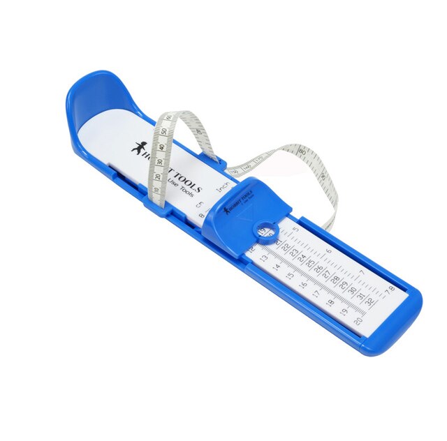 Småbarn babyfot mätare spädbarn passform skomått verktyg sizer skostorlek kalkylator 0-20cm: Professionell blå
