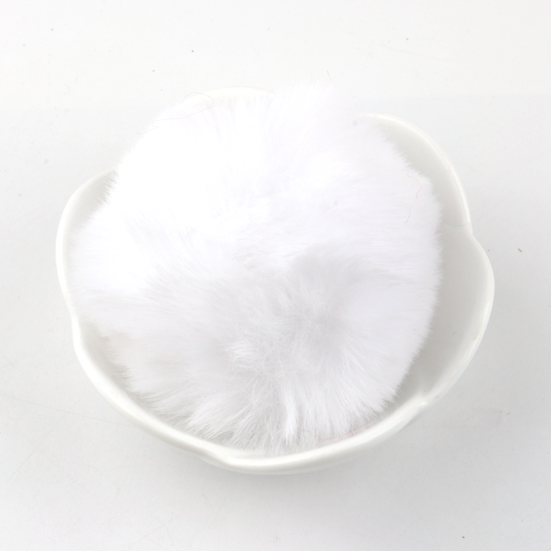 Bolas de pompón de piel de conejo Rex sintética, pompones suaves y esponjosos artificiales de 6cm y 8cm, pompones DIY, ropa hecha a mano, suministros para manualidades de costura