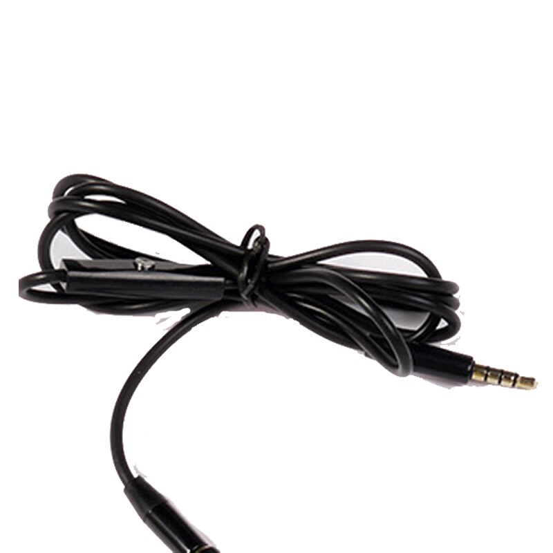3.5mm erstatningslydkabel med mikrofonledning kontrol aux ledning han til han til monster beats by dr dre aux med mikrofon: Sort