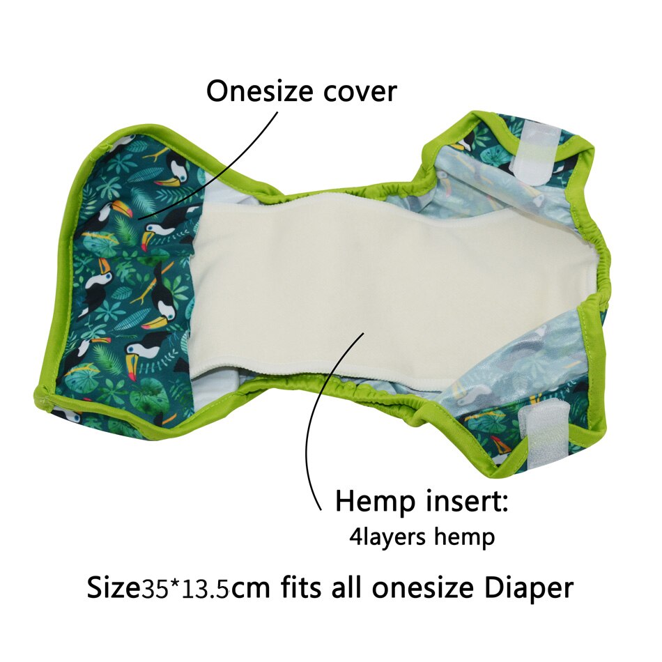 WizInfant 5 /10pcs 3 couches En Coton Chanvre Insert de Couche, Couche tampon, Booster pour Onesize Couche-Culotte Couche-Culotte 36x14cm
