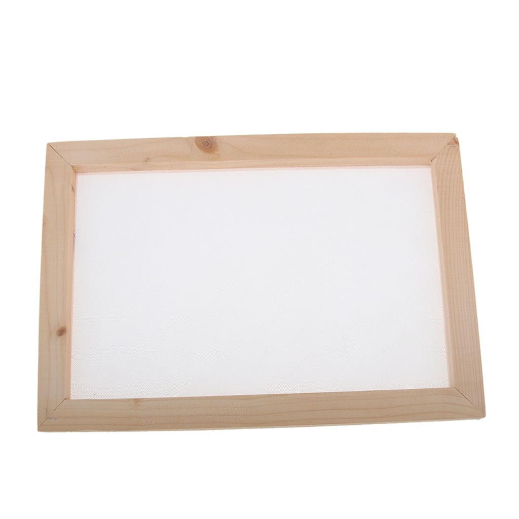 Handmade Paper Art Crafts Screen Frame Ancient Paper Making Method Wooden Paper Making Crafting Papermaking Mould Frame Screen: 25x34cm
