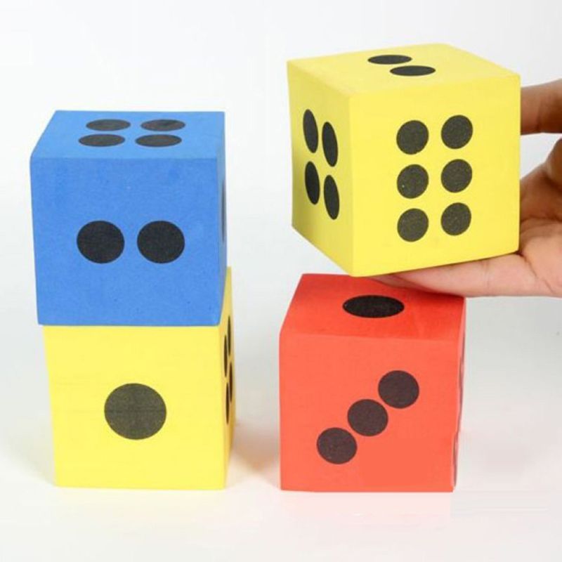 Jeu de dés en mousse-24 paquets de blocs carrés colorés assortis-parfait pour les blocs de construction, les jouets éducatifs, l&#39;enseignement des mathématiques, P