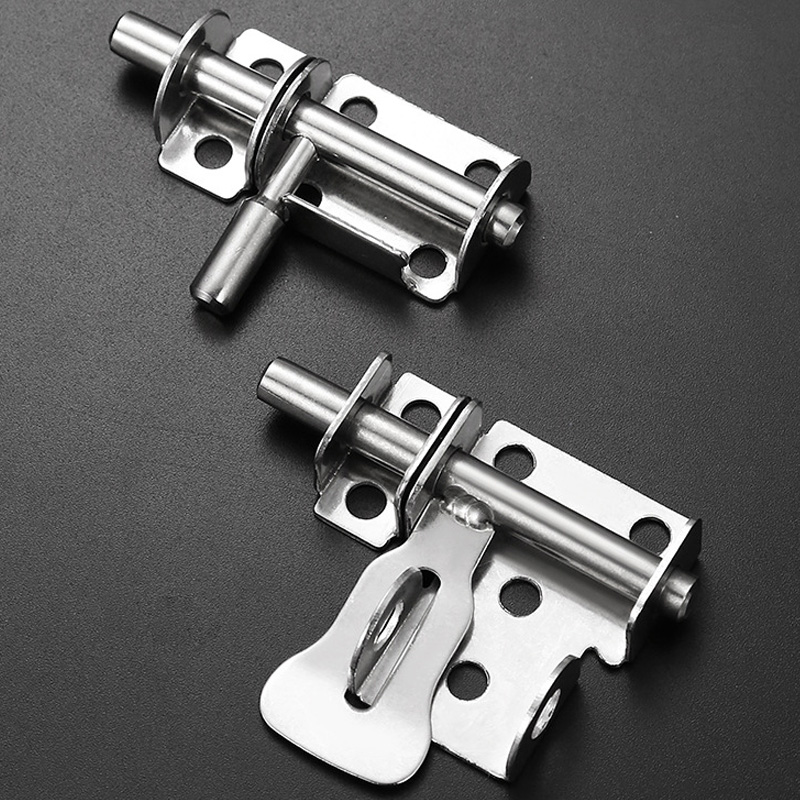 1-4Pcs Door Latches Stainless Steel Heavy Duty Door Bolts Gate Safety Toilet Door Lock Anti-theft Latch Hasp Home Hardware Tools