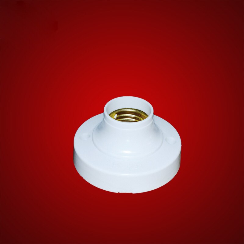 E27 Lamphouder Vierkante Ronde E27 Lamp Base Socket Bases Witte Lamp Houder Voor Led-lampen Installatie