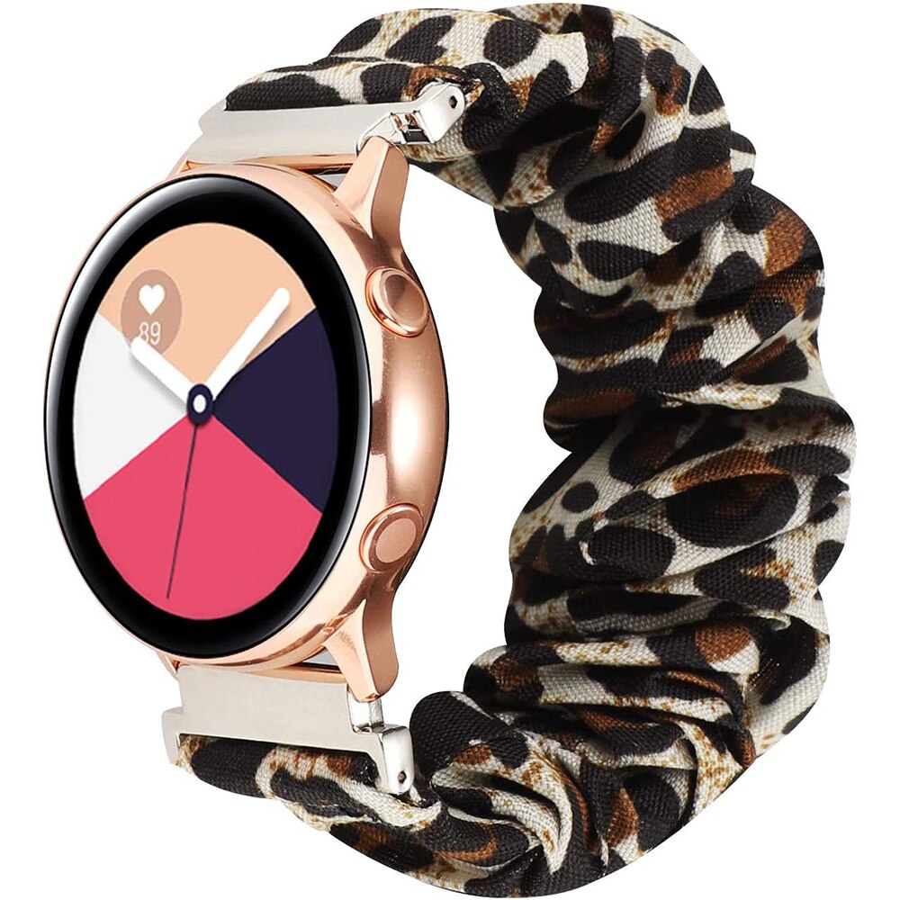 20 22mm scrunchies elastisk klokkerem for samsung galaxy watch 46mm 42mm aktive 2 huawei klokke  gt2 reimer  s3 amazfit bip: Farge 8 / 20mm