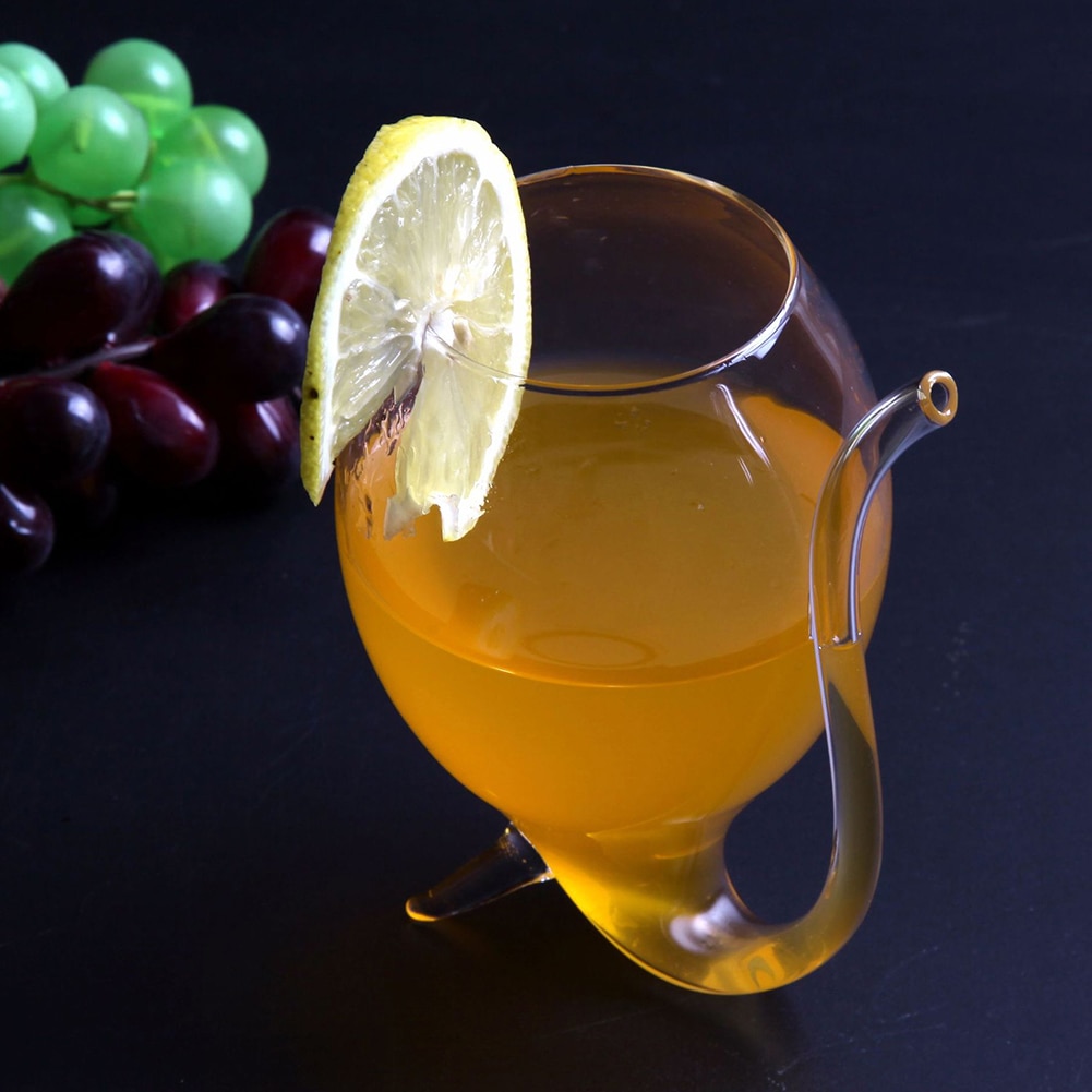 Wina kieliszek robić Whisky odporne na ciepło ssania sok mleko rurka robić picia kubek ze słomką