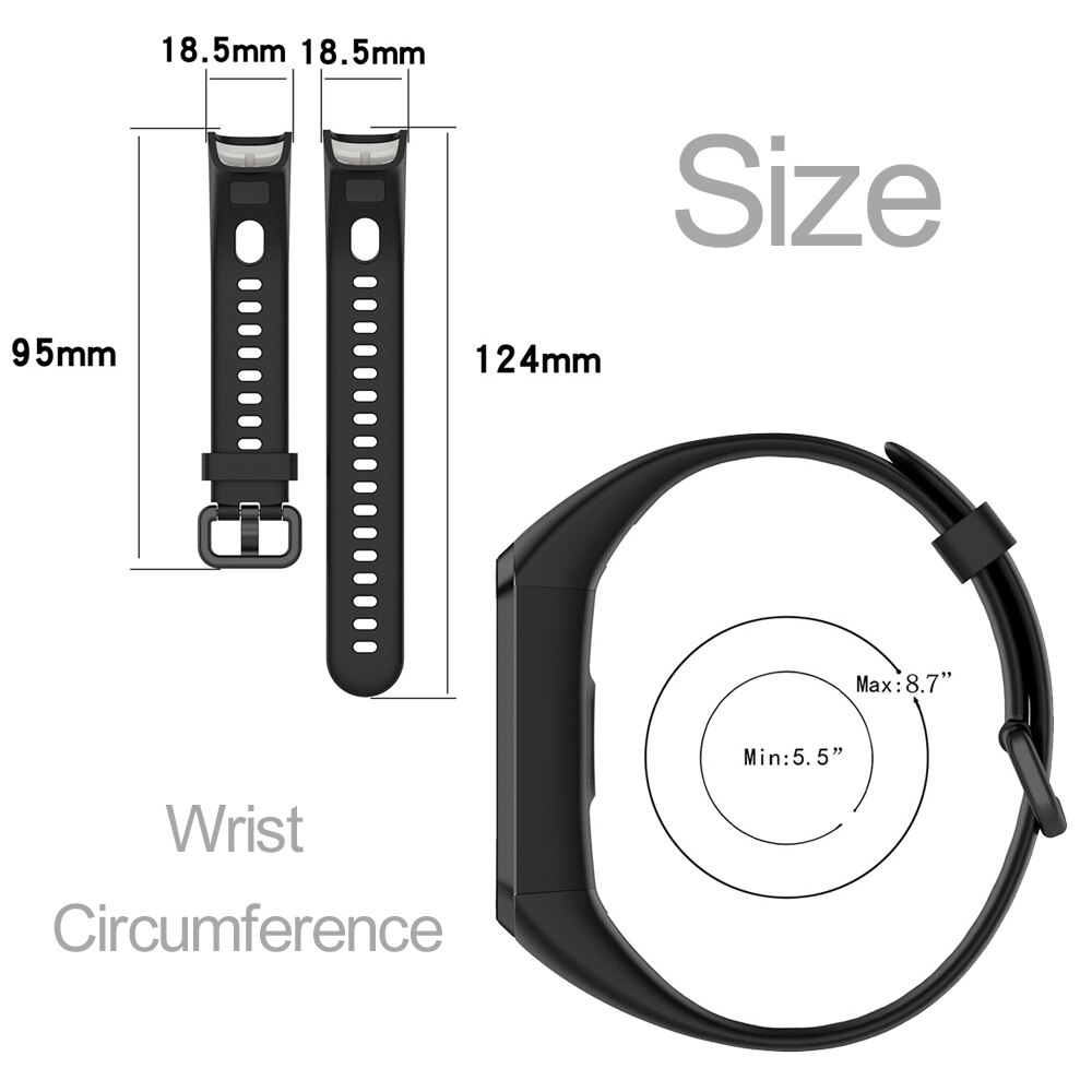 Soft Sports Silicone Wrist Strap Replacement Watch Band for HUAWEI Band 4 / Honor 5i Buckle Smart Watch Accessories
