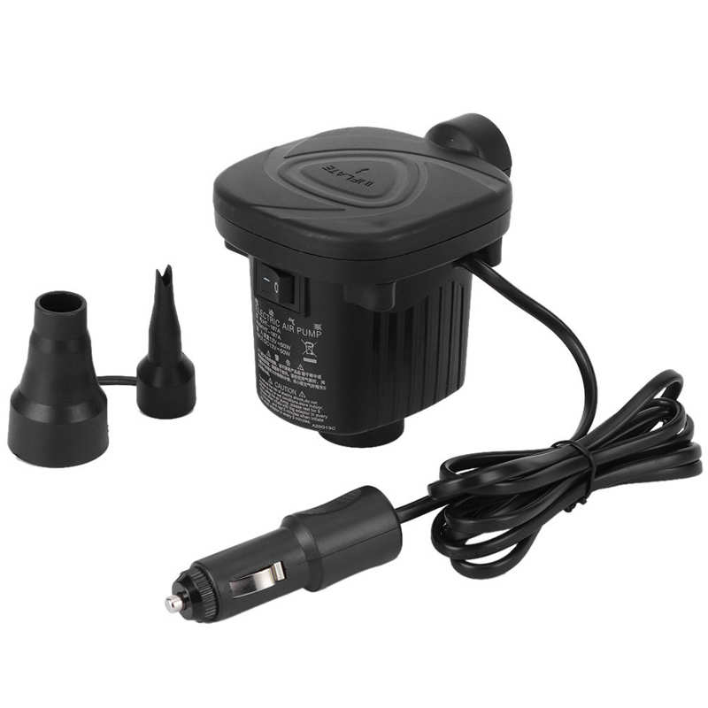 DC12V 50W Auto Elektrische Luchtpomp Outdoor Opblaasbare Boot Drijvende Bed Zwemmen Ringen Draagbare Opblazen Tool 300L/Min
