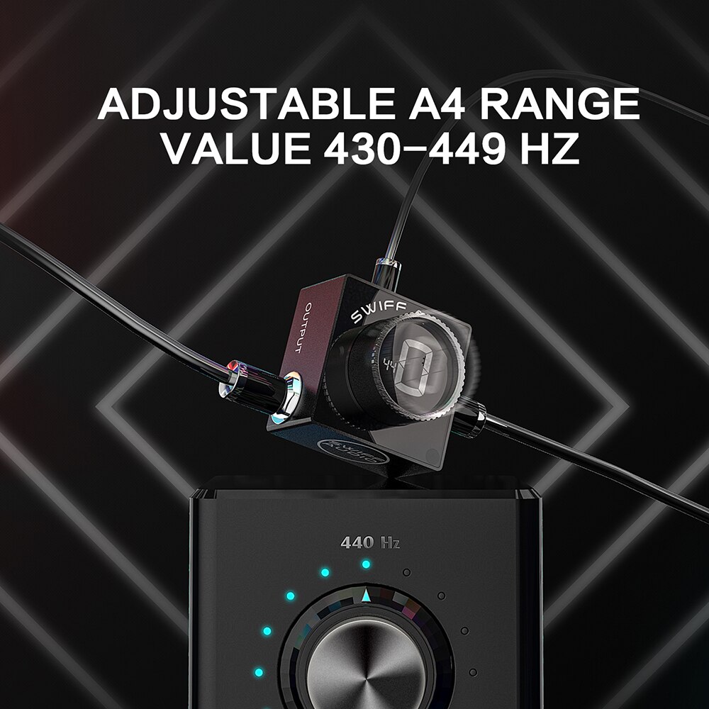Swiff mini pedal tuner til kromatisk guitar bas mute tuning hd led display justerbar  a4 område værdi 430-449hz guitar tilbehør