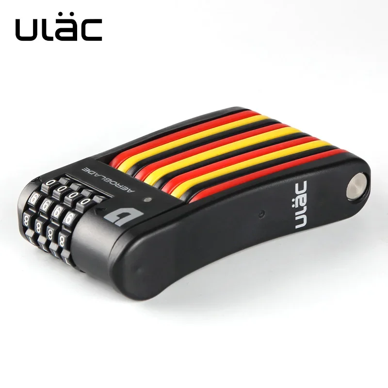 ULAC 4 Digit Combination Password Bicycle Lock Folding Bike Lock Steel Safety Lock For Bikes Anti-theft Security Mini: Default Title
