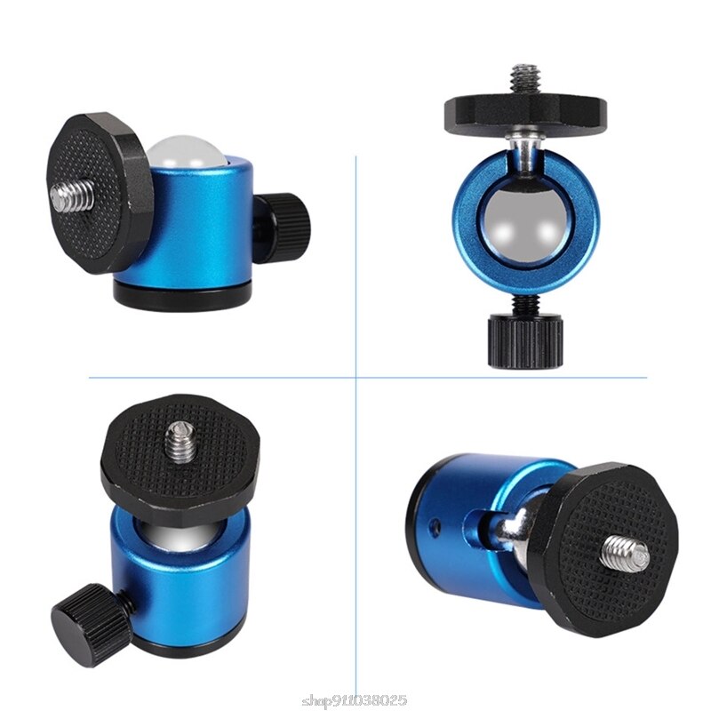 Mini Ball Head 1/4" Screw Mount 360 Swivel Bracket Metal Stand Holder for DSLR Camera Tripod Accessories N19 20