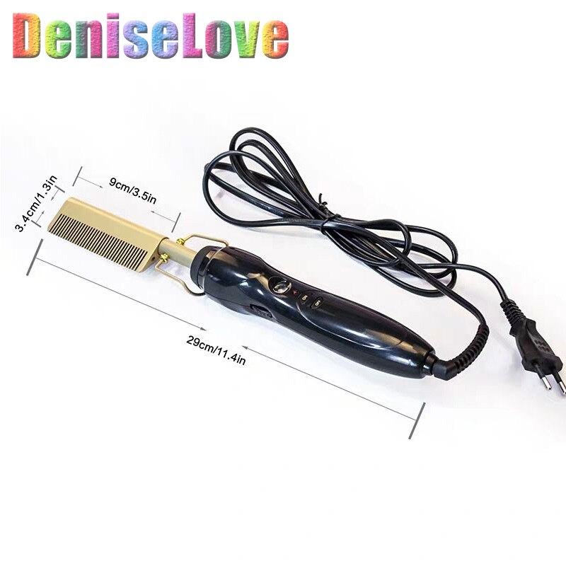 Verwarming Kam Stijltang Kam Ijzer Rechte Borstel Curling Iron Hair Curler Kam Us/Eu/Uk Pulg strijkijzers Stijltangen