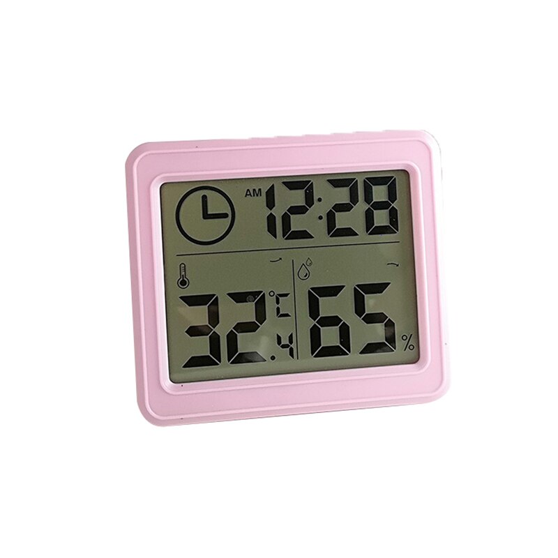 Multifunctionele Grote Lcd-scherm Slim Automatische Elektronische Indoor Temperatuur En Vochtigheid Degital Klok Kinderkamer Klok: D