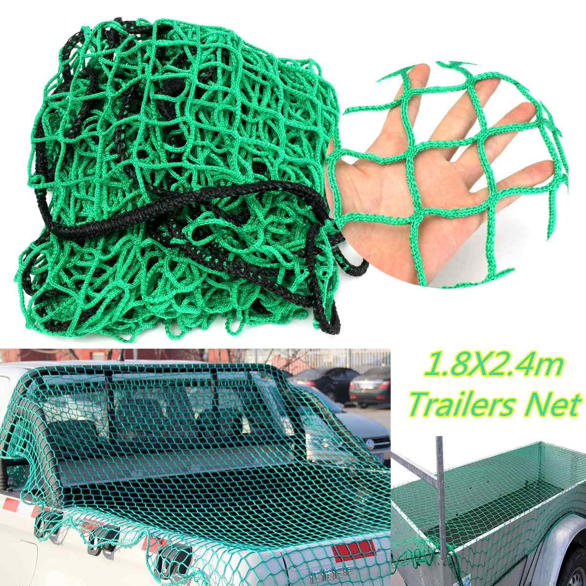 1.8x2.4 m camion maille cargaison Net fort lourd cargaison Net pick-up bateaux camion remorque benne étendre maille couvre toit bagages Net