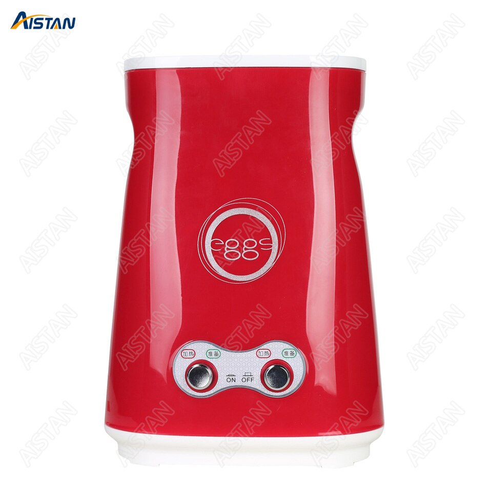 JDQ101/JDQ201 Hands-Free Automatic Electric Vertical Nonstick Easy Quick Egg Cooker Breakfast Egg Sausage Roll Cup Machine: Double Hole Red