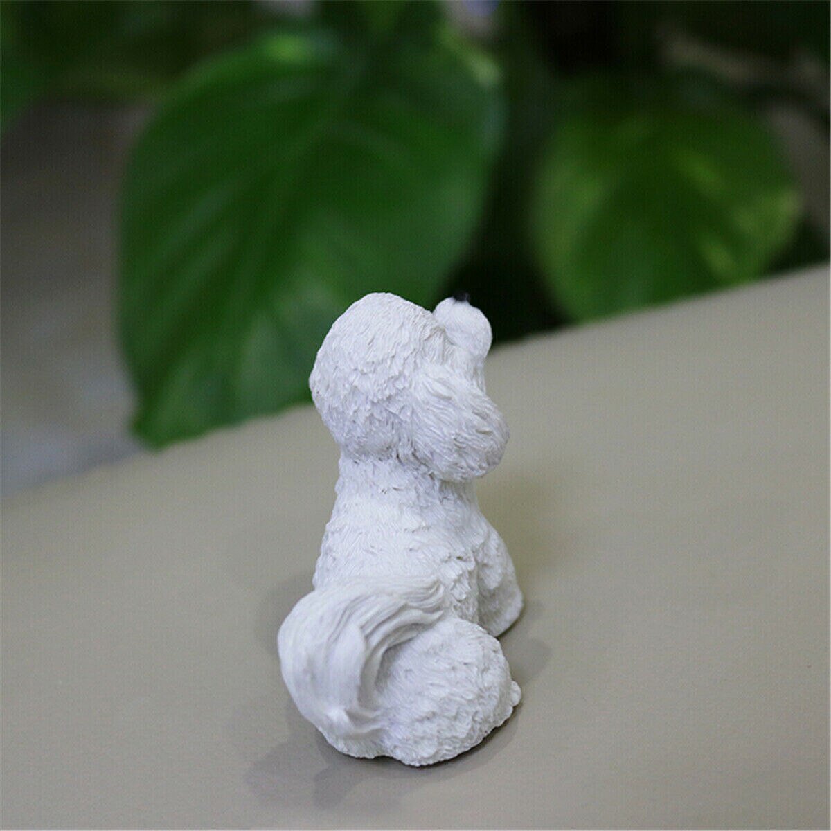 JJM Bichon Frise Hund Haustier Figur Canidae Ebene Auto Dekoration PVC Modell Puppe EducationalToy für freundlicher Erwachsene freundlicher