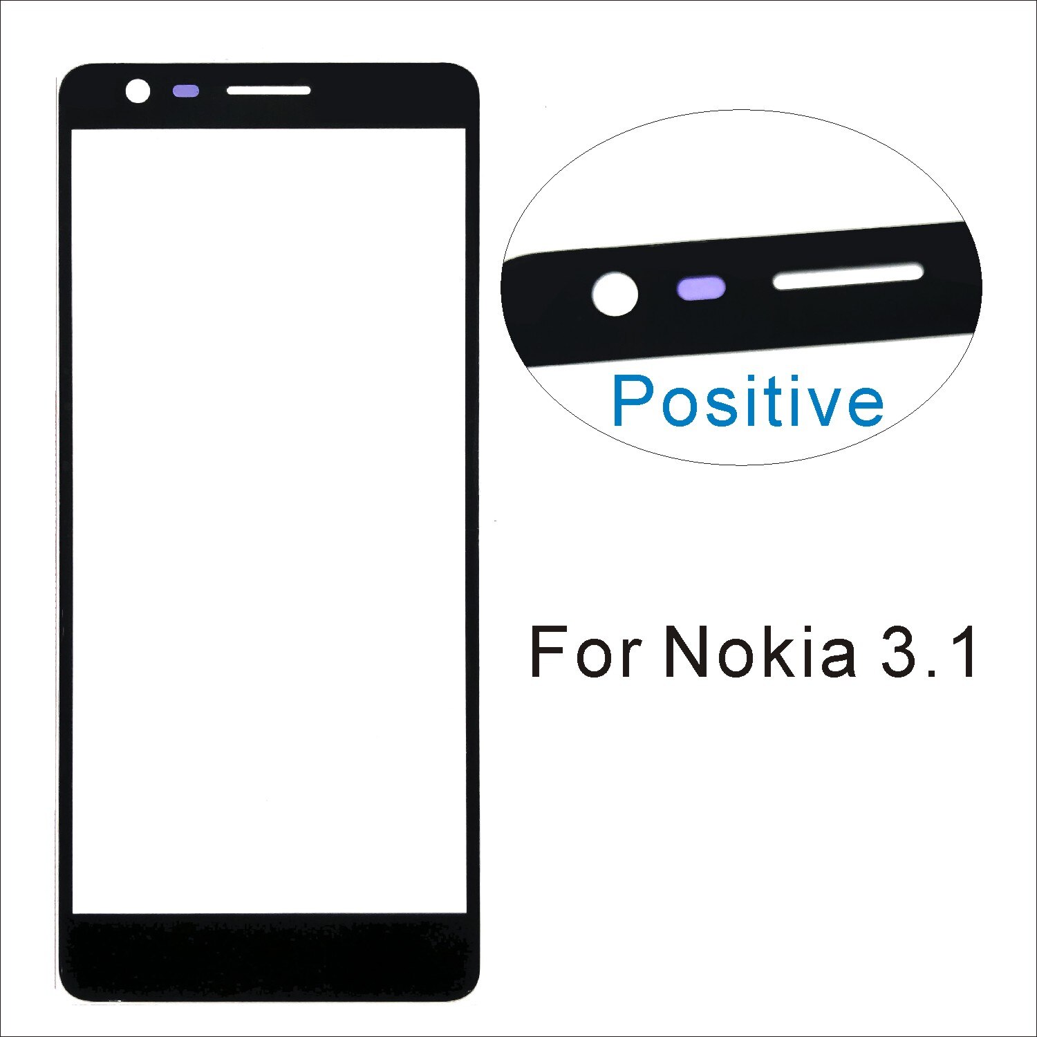 5.5'' (No Mobile Touch Screen) Outer Glass For Nokia 1 Plus 2.1 2.3 3.1 Plus 5.3 6.1 6.2 7.2 Front Glass Panel cover Replacement: 3.1