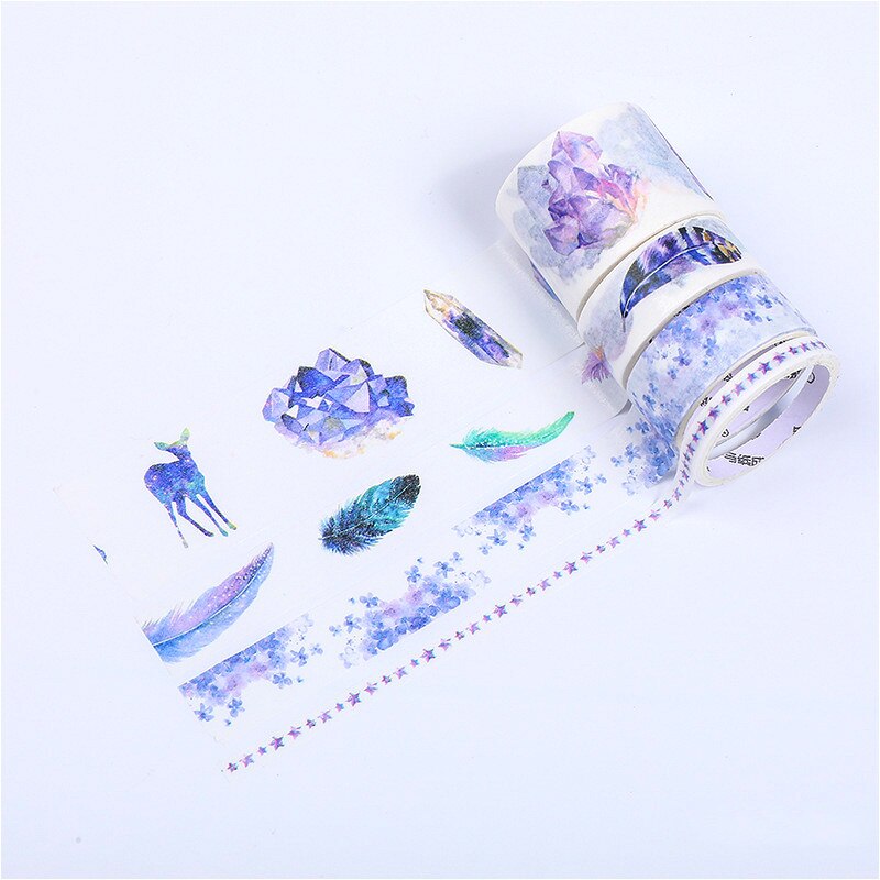 4pcs/set Japanese Decoration Kawaii Masking Fresh Paper Diy Washi Tape Stickers Scrapbooking Cute Stationary School Supplies: R