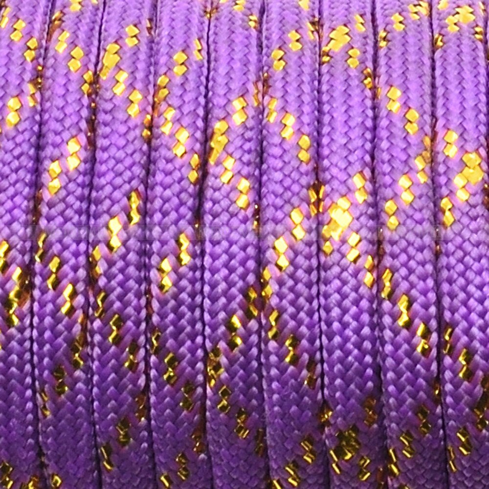 1pcs Gold Silver Cord 550 Paracord Parachute Cord Lanyard Mil Spec Type III 7 Strand Core 100 FT 19 Colors: Transparent