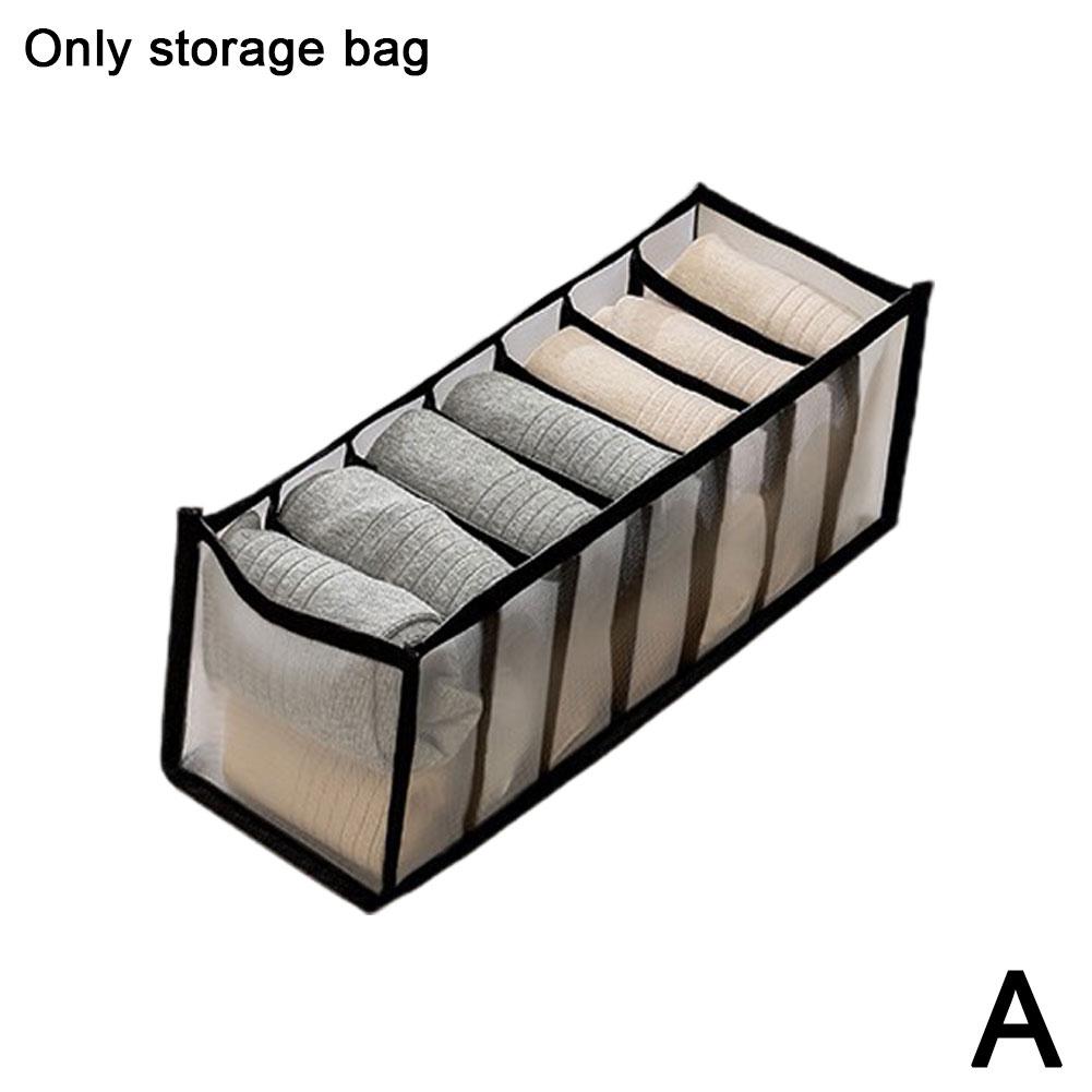 Foldable Drawer Organizers for Underwear, Socks, Bras - Closet Storage Boxes & Dividers: Light Grey