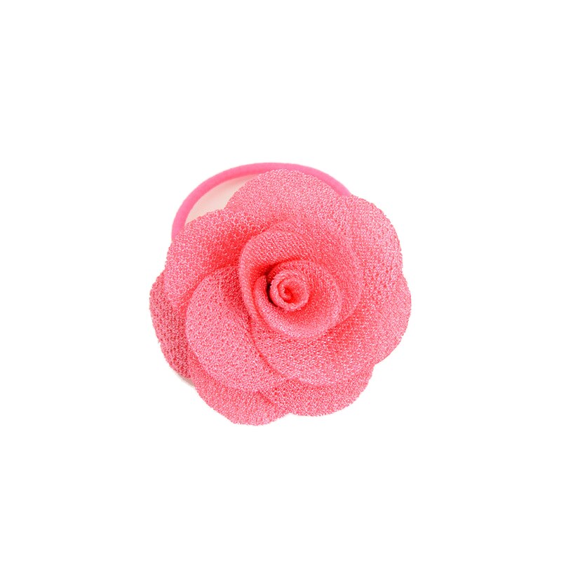 Women Big Rose Flower Elastic Hair Ring Girls Hair Bands Elastic Hair Rubber Bands Hair Accessories For Baby Girl Bebe: 03